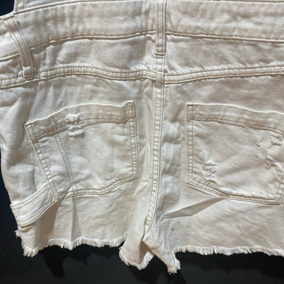 Pilcro and the Letterpress Overall Jean Shorts Anthropologie, 30, cream - Picture 5 of 8